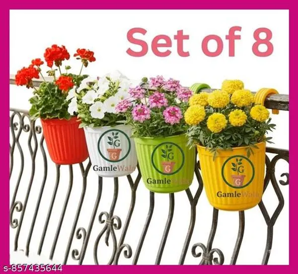 8_Pcs_Morden_Hook_Pot_Railing_Pot_Gardenung_Pot_Balocny_Pot_Hangning_Pot