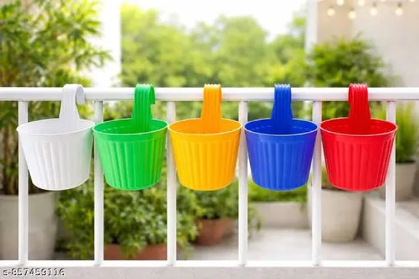 6_Pcs_Morden_Hook_Pot_Railing_Pot_Gardenung_Pot_Balocny_Pot_Hangning_Pot