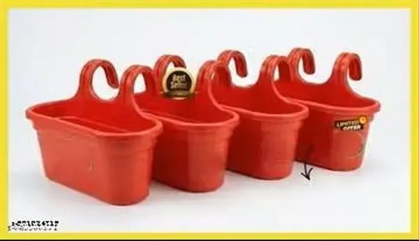 Pack_Of_4_Only_Red_Double_Hook_4pcs_Railing_Pot_Gardenung_Pot_Balocny_Pot_Hangning_Pot