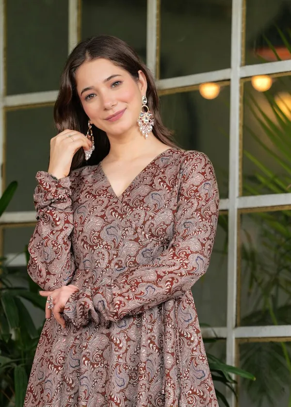 Maroon_Silk_Cotton_Premium_Kurta_Palazzo_Set_For_Women