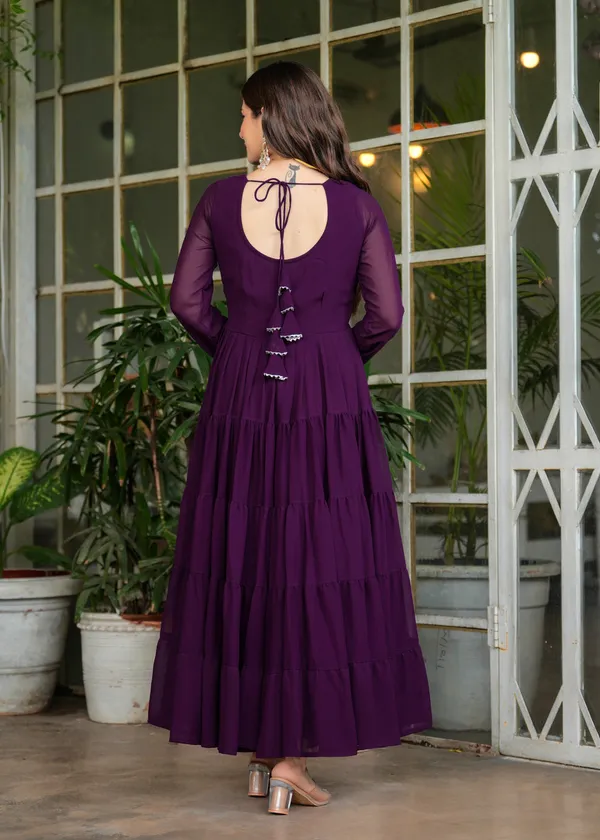 Purple_Georgette_/_Cotton_Blend_Premium_Kurta_Set_For_Women