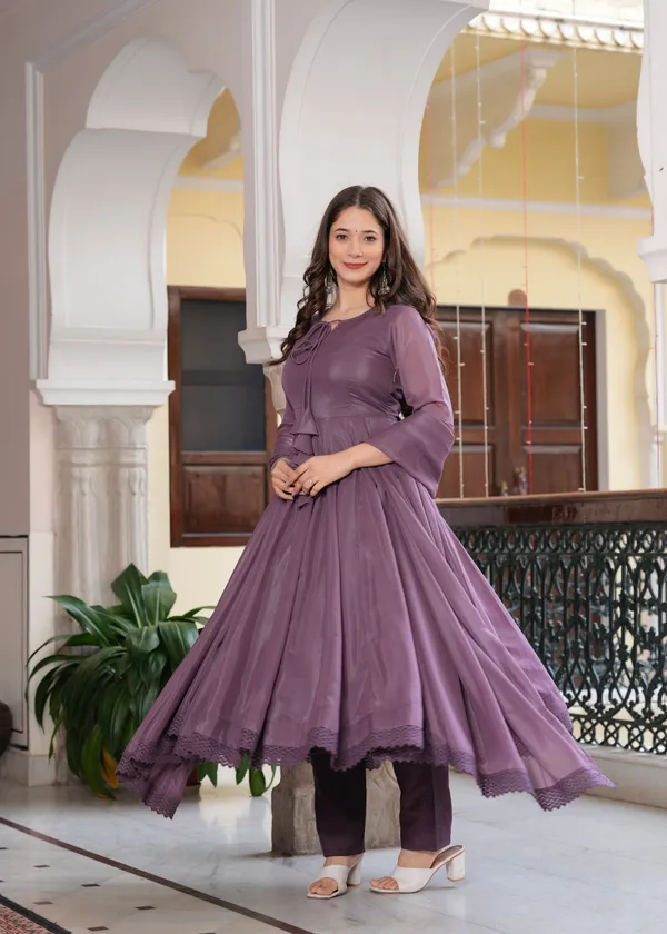 Purple_Star_Georgette_/_Cotton_Premium_Kurta_Set_For_Women