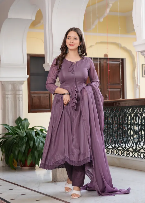 Purple_Star_Georgette_/_Cotton_Premium_Kurta_Set_For_Women
