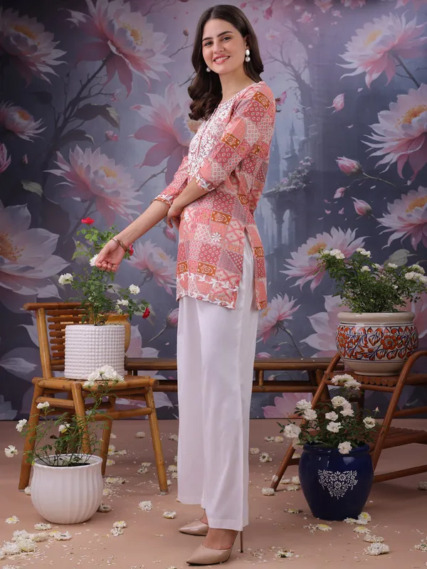 Orange_Pure_Cotton_Premium_Kurti_For_Women