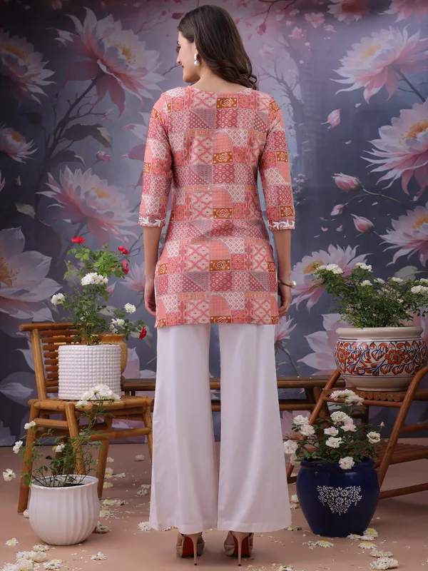 Orange_Pure_Cotton_Premium_Kurti_For_Women