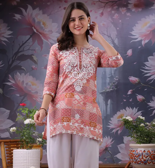 Orange_Pure_Cotton_Premium_Kurti_For_Women
