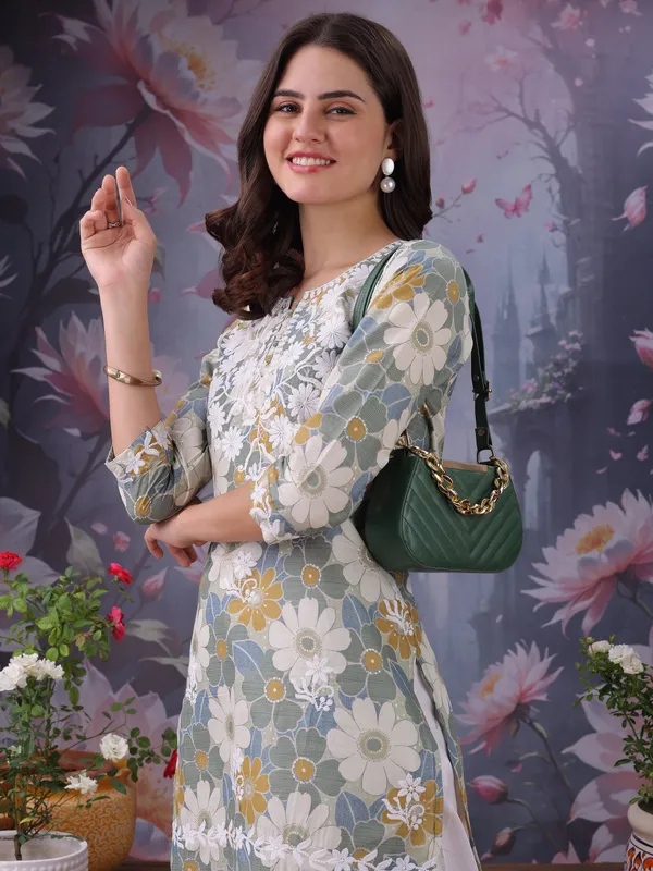 Green_Pure_Cotton_Premium_Kurti_For_Women