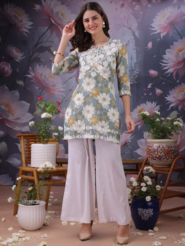 Green_Pure_Cotton_Premium_Kurti_For_Women