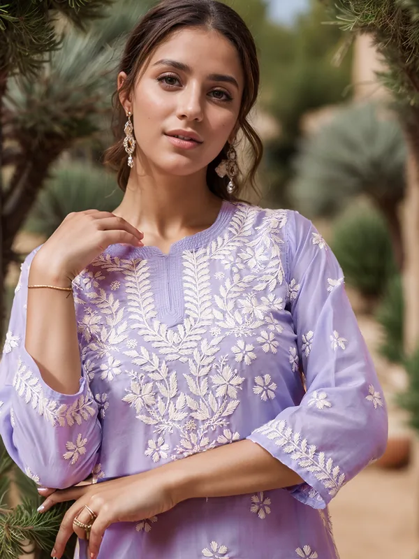Purple_Rayon_Premium_Kurti_For_Women