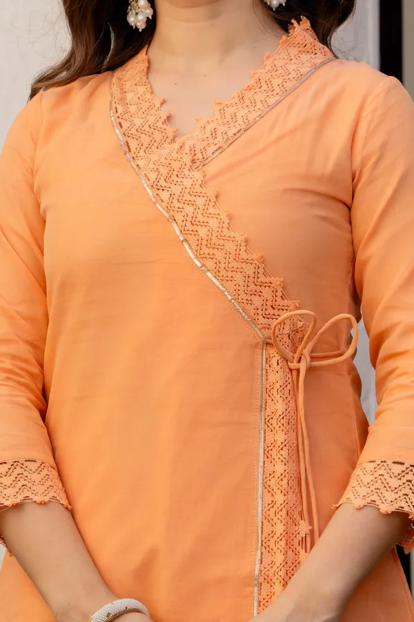 Orange_Organza_Premium_Kurta_Set_For_Women