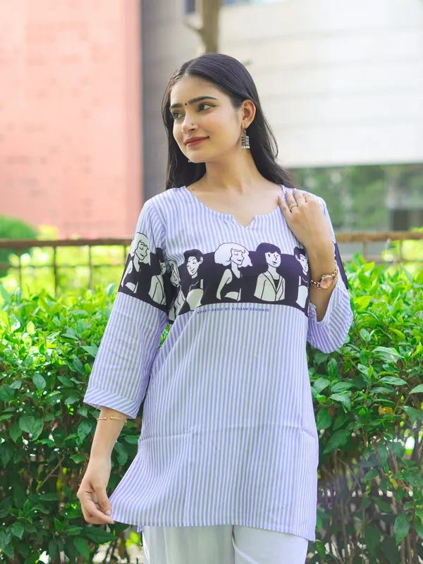 Blue_100%_Cotton_Premium_Kurti_For_Women