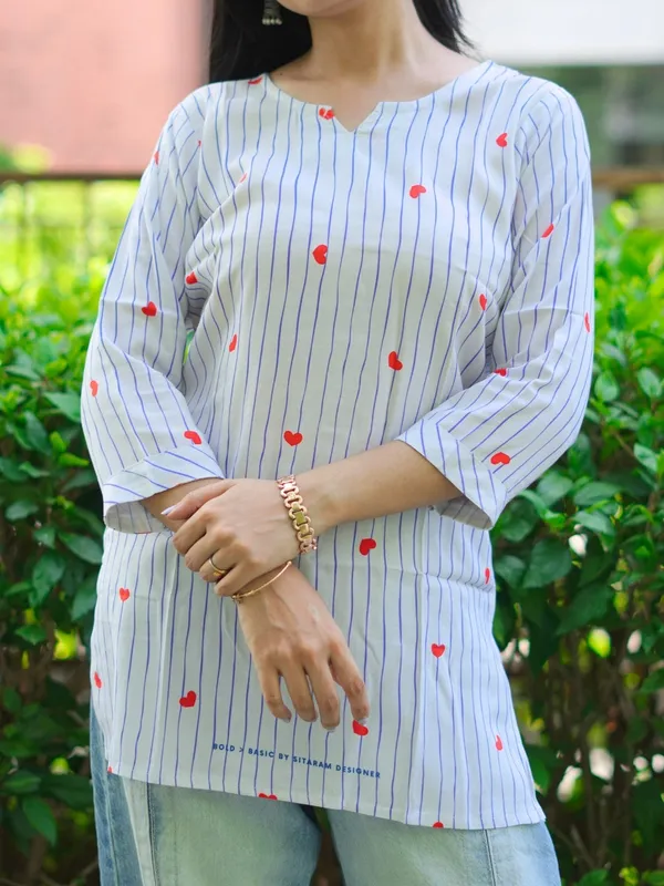 Off_White_100%_Cotton_Premium_Kurti_For_Women