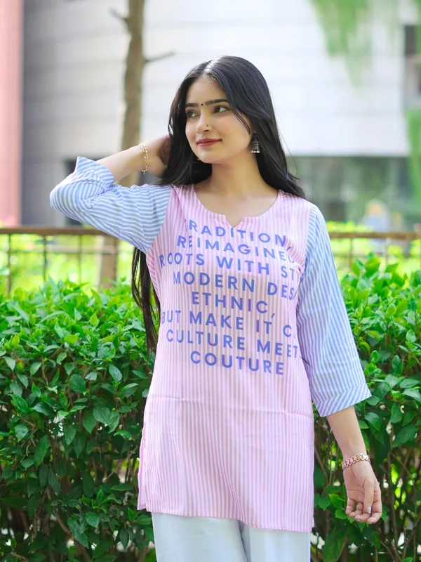 Pink_100%_Cotton_Premium_Kurti_For_Women