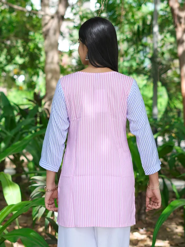 Pink_100%_Cotton_Premium_Kurti_For_Women