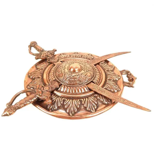 ANTIQUE_DHAL_TALWAR_WALL_HANGING_ROYAL_SET_-_18_INCH