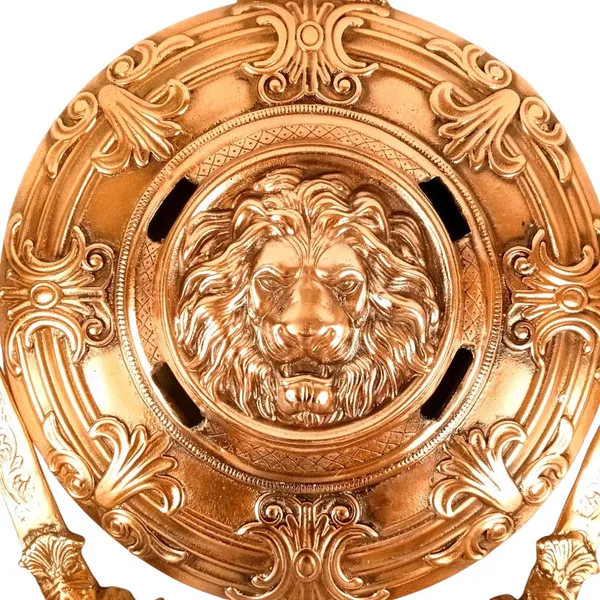 LION_FACE_DESIGN_DHAL_TALWAR_WALL_HANGING_|_DECORATIVE_ALLOY_SWORD_&_SHIELD_WALL_ART_|_TRADITIONAL_WARRIOR_SHOWPIECE_FOR_HOME,_LIVING_ROOM,_OFFICE_&_MANDIR_DECOR_-_17_INCH