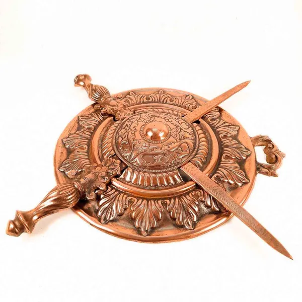 DHAL_TALWAR_WALL_HANGING_SAMURAI_SWORD_SHIELD_ANTIQUE_-_18_INCH