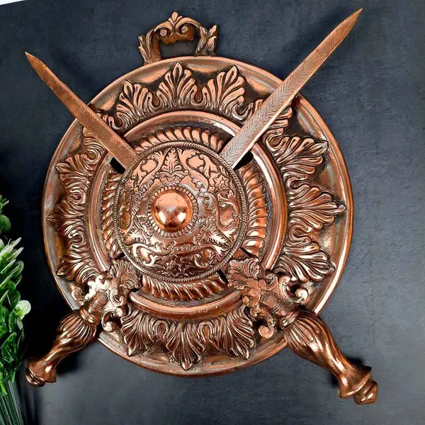 DHAL_TALWAR_WALL_HANGING_SAMURAI_SWORD_SHIELD_ANTIQUE_-_18_INCH