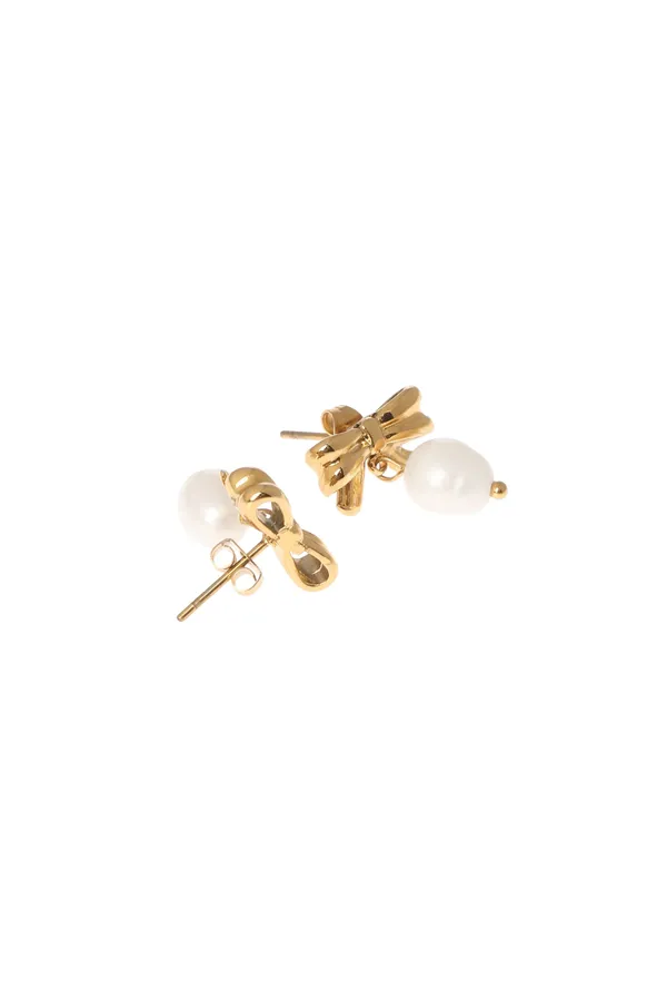 Bow_Charm_Dang_Earrings_Golden