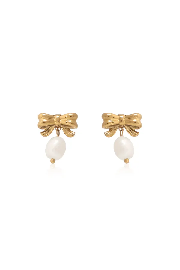 Bow_Charm_Dang_Earrings_Golden