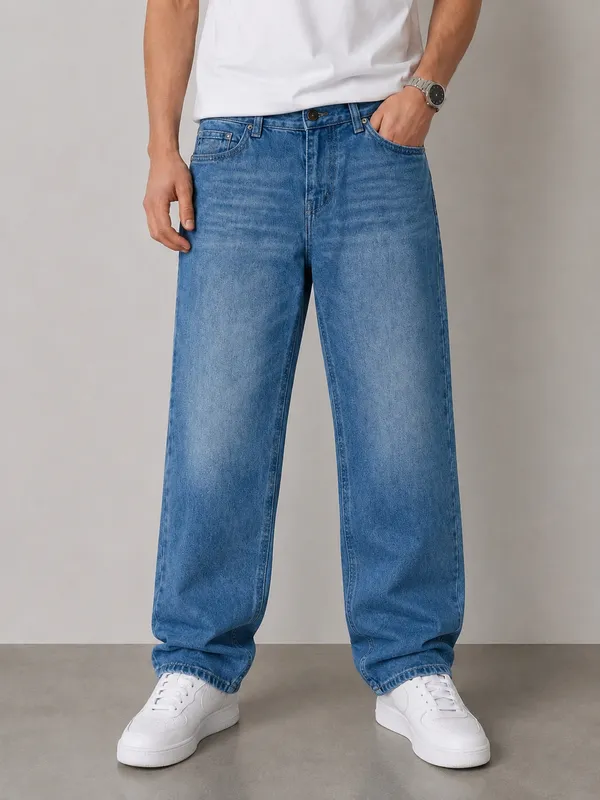 Skyline_Blue_Straight_Fit_Baggy_Jeans