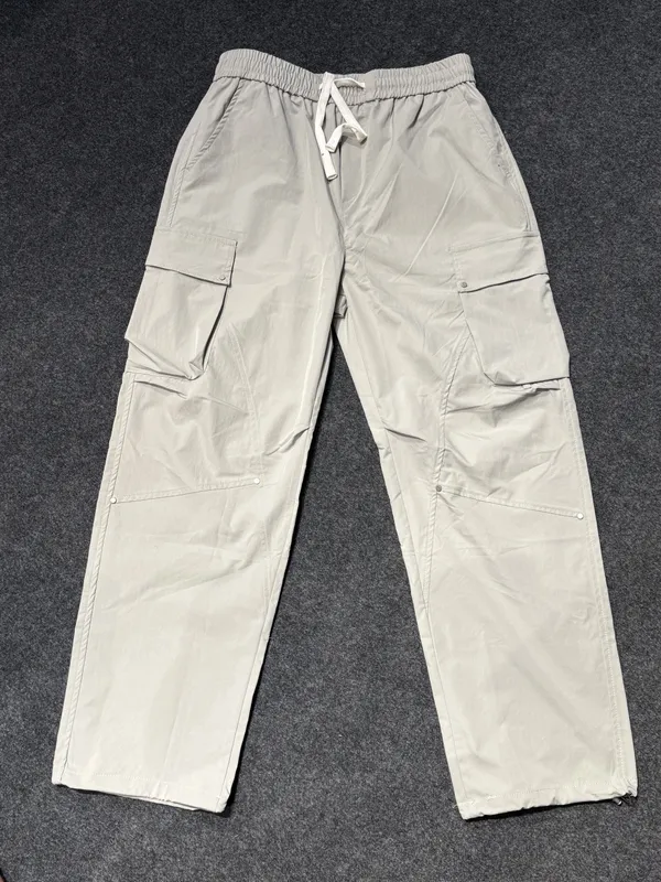 Men's_Off_White_Trouser/_Lower_With_Multiple_Pockets_And_Elastic_Waist