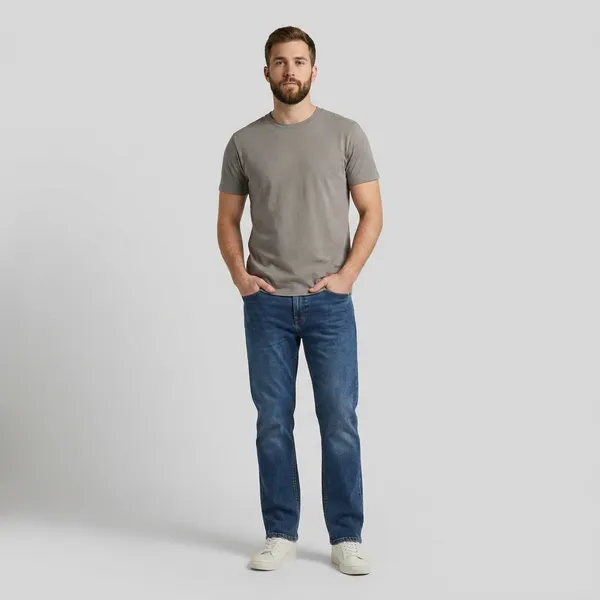 Men's_Blue_Denim_Jeans_Regular_Straight_Fit_With_Medium_Wash