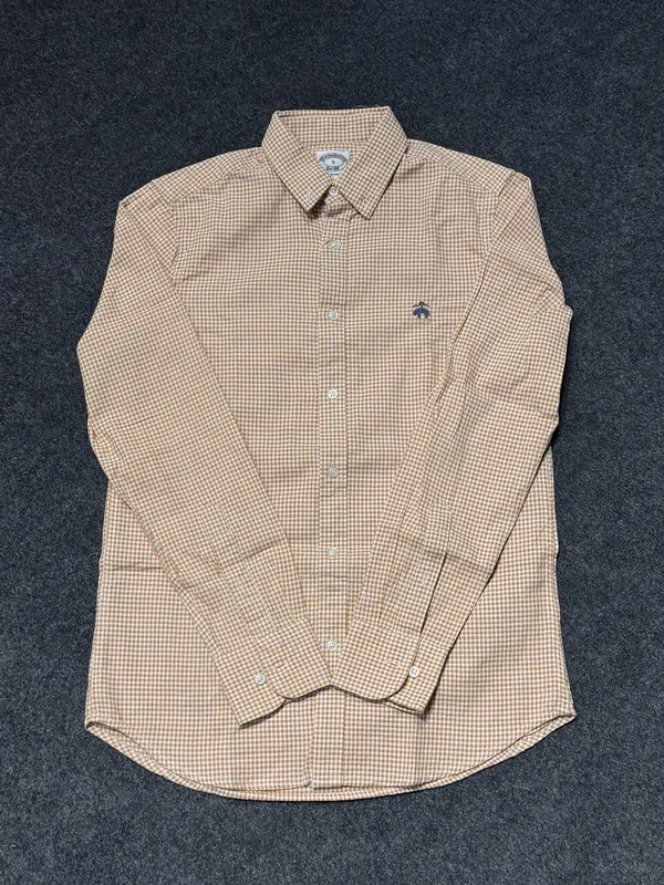 Men's_Beige_Checkered_Long_Sleeve_Casual_Shirt