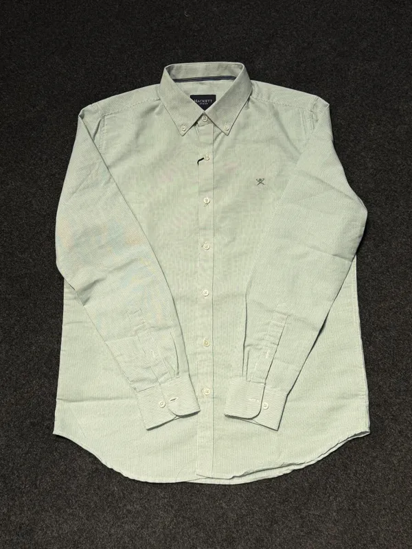 Men's_Light_Green_Full_Sleeve_Button_Down_Casual_Lining_Shirt