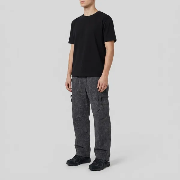 Men's_Charcoal_Gray_Trouser/_Lower_With_Elastic_Waist_And_Multiple_Pockets