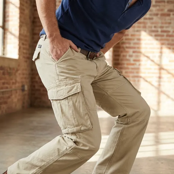 Men's_Beige_Multi_Pocket_Cargo_Pants_Utility_Style_Casual_Wear