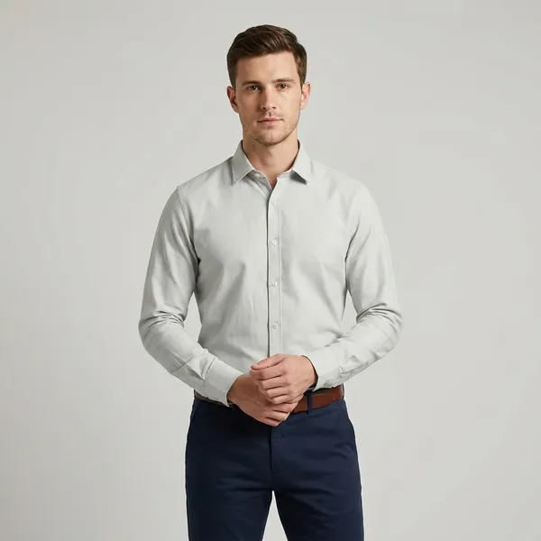 Attire_Men's_White_Full_Sleeve_Formal_Shirt