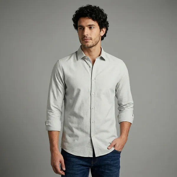 Attire_Men's_White_Full_Sleeve_Formal_Shirt