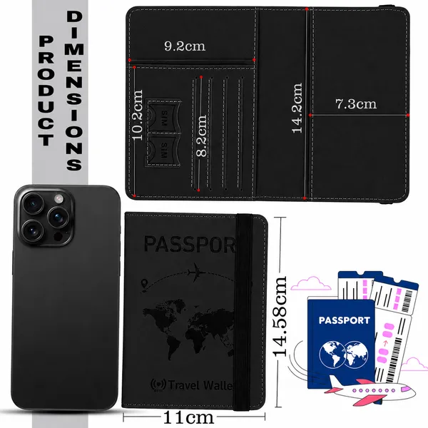 Passport_Holder_Cover_Travel_Wallet_Organizer,_Passport_Case_with_PU_Leather_Travel_Document_Holder_for_Men_&_Women_Travel_Accessories