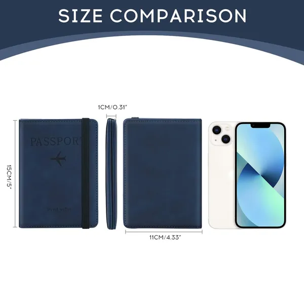 Passport_Holder_Passport_Cover_with_Credit_Card_Slot_and_BoardingPass_Slot_Bi-Fold_Passport_Wallet_Case_Book_Travel_Must_Have,_PU_Leather-Unisex