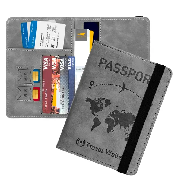 Passport_Holder_Passport_Cover_with_Credit_Card_Slot_and_BoardingPass_Slot_Bi-Fold_Passport_Wallet_Case_Book_Travel_Must_Have,_PU_Leather-Unisex