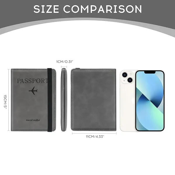Passport_Holder_Passport_Cover_with_Credit_Card_Slot_and_BoardingPass_Slot_Bi-Fold_Passport_Wallet_Case_Book_Travel_Must_Have,_PU_Leather-Unisex