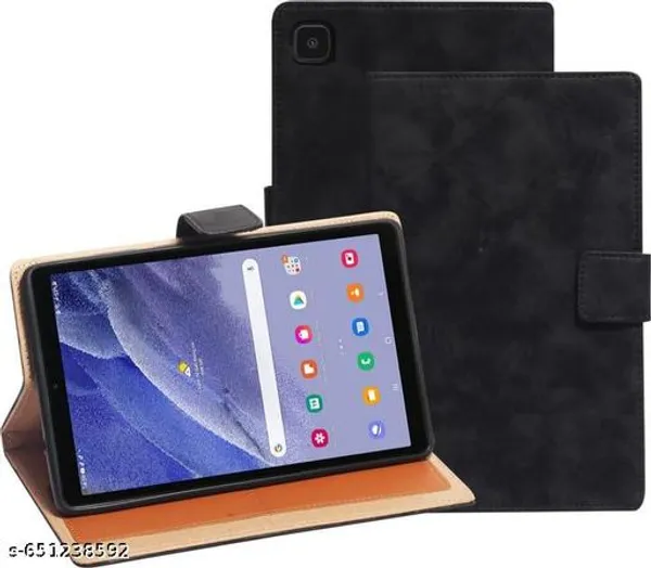Luxury_Flip_Premium_Flip_Cover_For_Samsung_Galaxy_Tab_A7_Lite_8_7_Inch_Leather_Magnetic_Stand_Soft_Tpu_Back_With_Pu_Leather_Front_-_Grey