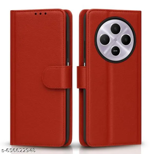 Shock_Proof_Flip_Cover_Back_Case_Cover_for_Redmi_A4_5G_|_Poco_C75_5G_|_14C_5G_|_Poco_M7_(Flexible_|_Leather_Finish_|_Card_Pockets_Wallet_&_Stand