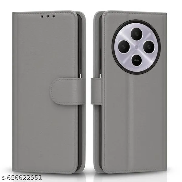 Shock_Proof_Flip_Cover_Back_Case_Cover_for_Redmi_A4_5G_|_Poco_C75_5G_|_14C_5G_|_Poco_M7_(Flexible_|_Leather_Finish_|_Card_Pockets_Wallet_&_Stand