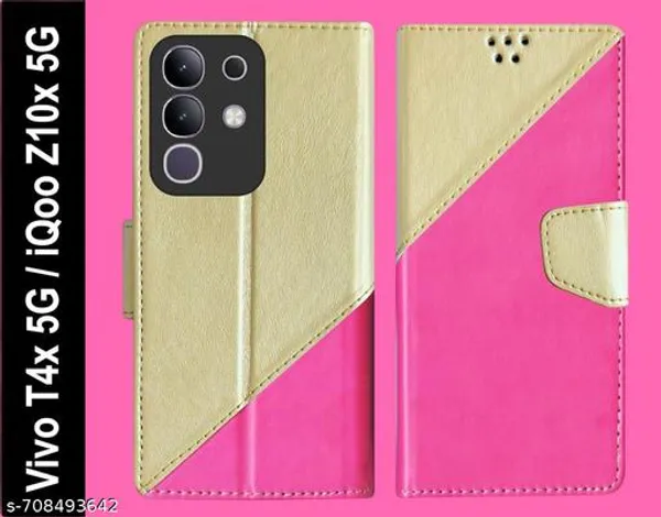 Flip_Cover_for_Vivo_T4x_5G_/_iQoo_Z10x_5G_/_Vivo_Y31_Pro_5G_Leather_Finish_|_Inside_TPU_with_Card_Pockets_|_Wallet_Stand_and_Shock_Proof_|_Complete_Protection_Flip_Case