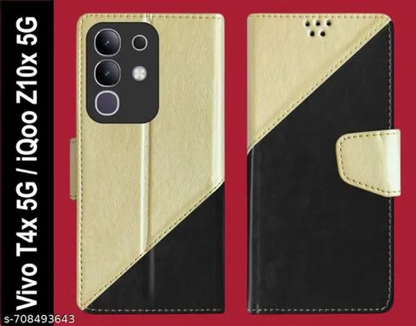 Flip_Cover_for_Vivo_T4x_5G_/_iQoo_Z10x_5G_/_Vivo_Y31_Pro_5G_Leather_Finish_|_Inside_TPU_with_Card_Pockets_|_Wallet_Stand_and_Shock_Proof_|_Complete_Protection_Flip_Case