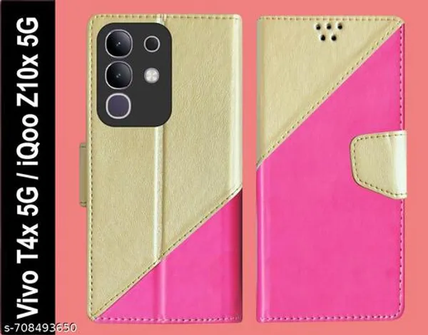 Flip_Cover_for_Vivo_T4x_5G_/_iQoo_Z10x_5G_/_Vivo_Y31_Pro_5G_Leather_Finish_|_Inside_TPU_with_Card_Pockets_|_Wallet_Stand_and_Shock_Proof_|_Complete_Protection_Flip_Case