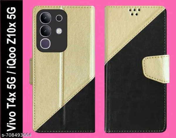 Flip_Cover_for_Vivo_T4x_5G_/_iQoo_Z10x_5G_/_Vivo_Y31_Pro_5G_Leather_Finish_|_Inside_TPU_with_Card_Pockets_|_Wallet_Stand_and_Shock_Proof_|_Complete_Protection_Flip_Case