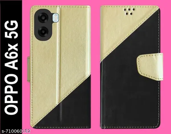 Compatible_For_Oppo_A6x_5G_Flip_Cover_Leather_Finish_Inside_Tpu_With_Card_Pockets_Wallet_Stand_Complete_Protection_Flip_Case_-_Brown