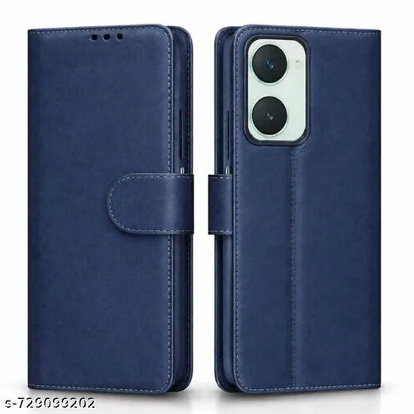 Shock_Proof_Flip_Cover_Back_Case_Cover_For_Iqoo_Z9_Lite_Vivo_T3_Lite_5G_Y18T_Y18_Y18E_Y03_Y28S_Y37_Flexible_Leather_Finish_Card_Pockets_Wallet_Stand_-_Grey