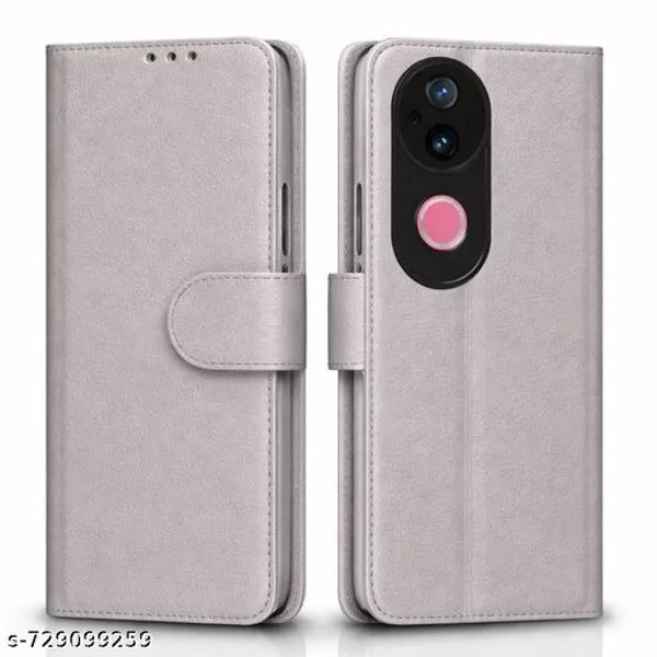 Shock_Proof_Flip_Cover_Back_Case_Cover_for_iQOO_Z10R_5G_|_Vivo_V50_5G_|_V50e_5G_|_V50_5G_Elite_Edition_|_Vivo_T4R_5G_(Flexible_|_Leather_Finish_|_Card_Pockets_Wallet_&_Stand_|_Blue