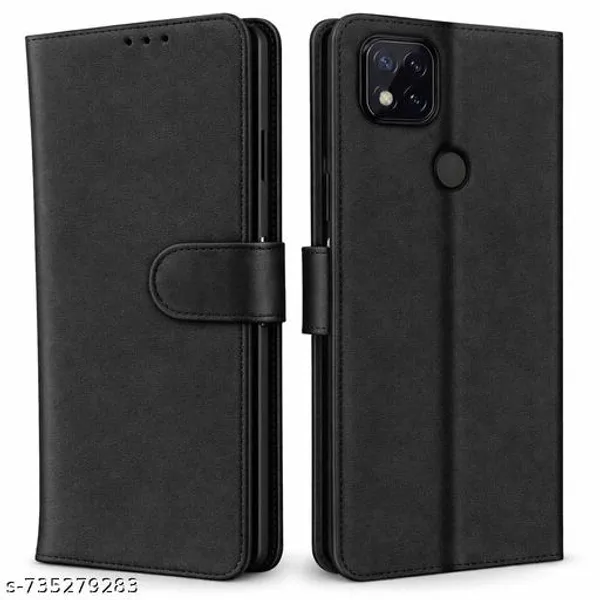 Flip_Cover_for_Redmi_9_/_Mi_9_/_9C_|_Denim_&_Leather_|_Luxury_Wallet_Folio_|_Two-Tone_Design_|_Shockproof_Wallet_Style_Flip_Case_for_Redmi_9_/_Mi_9_/_9C