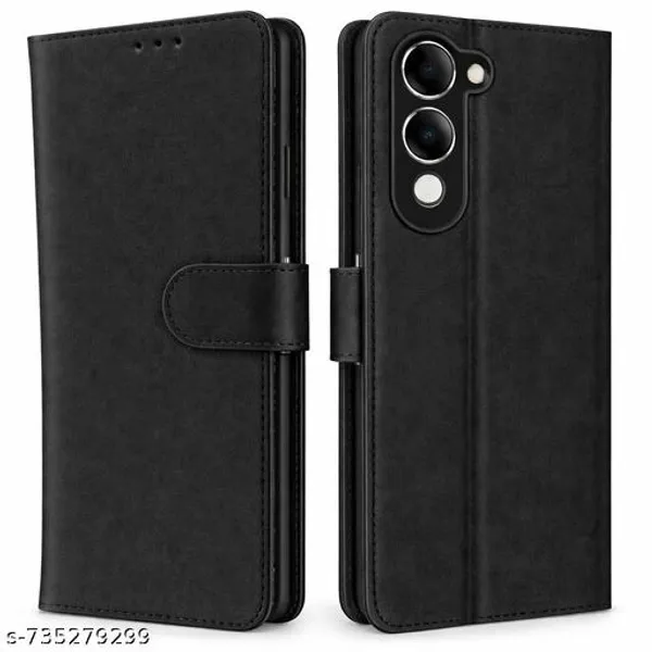 Compatible_for_Vivo_T4_Lite_5G_/_iQOO_Z10_Lite_5G_/_Vivo_Y19_5G_/_Vivo_Y19e_Flip_Cover_Leather_Finish_|_Inside_TPU_with_Card_Pockets_|_Wallet_Stand_|_Complete_Protection_Flip_Case