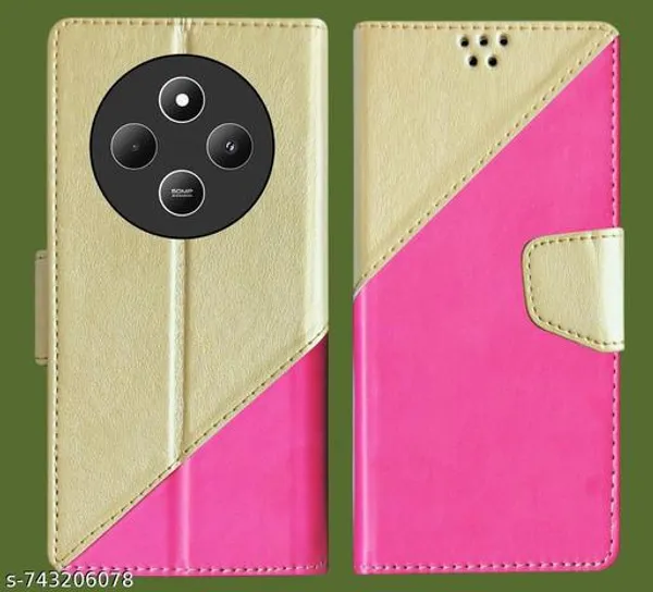 Flip_Back_Cover_Case_for_Mi_Redmi_A4_5G_/_Redmi_14C_5G_/_Poco_C75_5G_/_Poco_M7_5G_|_Dual-Color_Leather_Finish_|_Inbuilt_Stand_&_Pockets_|_Flip_Back_Cover